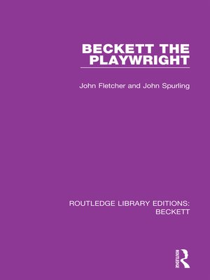 cover image of Beckett the Playwright